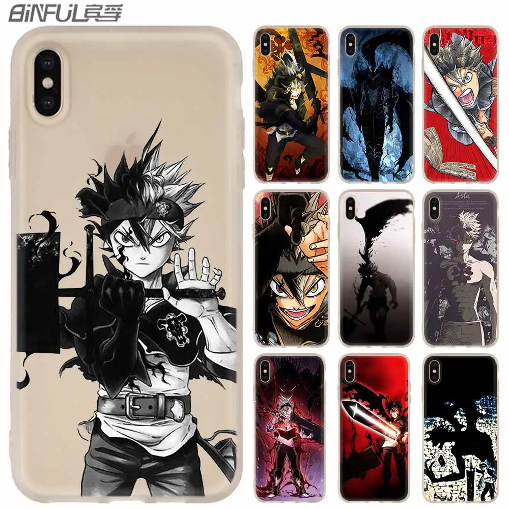 Мягкий чехол для iPhone 12 11 Pro X XS Max XR 8 7 6 Plus 5s SE 2020 S 1 Mini Cover black clover asta demon|Бамперы| |