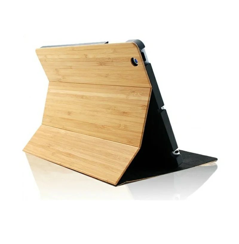

Eco-friendly Book Style Stand Function Full Bamboo Wooden Protective Flip Case for iPad Mini 2 3