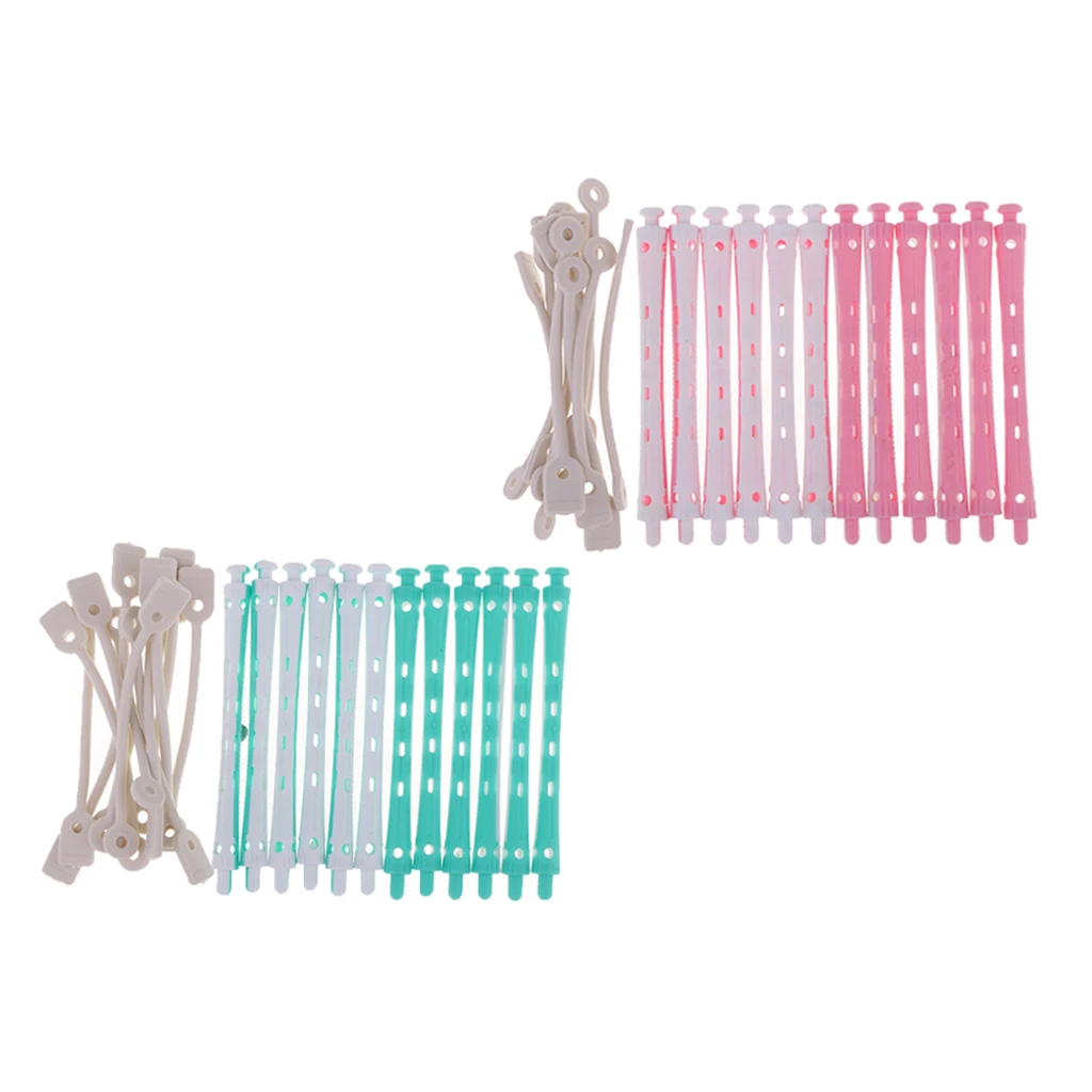 24 x Plastic Hair Perm Rods Perm Roller Hair Curler Set DIY Salon Hair Tools