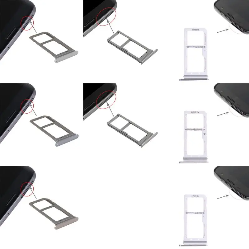 

SIM Card Tray Dual Slot Holder Carrier Replacement Part for Samsung Galaxy S7 Edge/G935/Galaxy S7