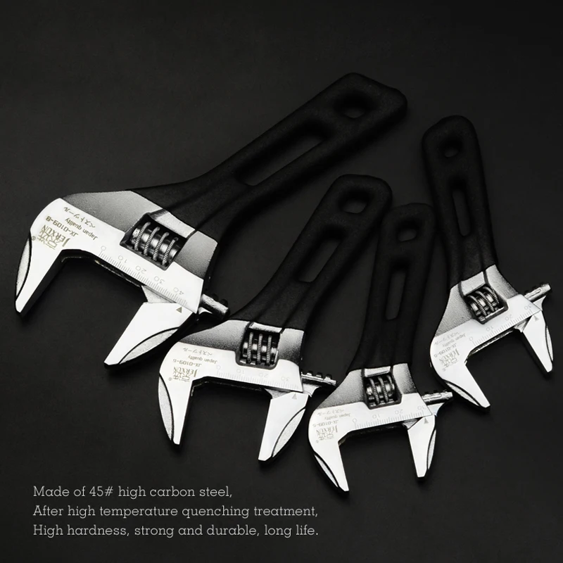 Color : 8 inch Professional 4/5/6/8 Adjustable Wrench Universal Short Handle Monkey Spanner Large Open Adjustable Spanners Multi-function Pocket Wrenches Wrench Set Color : 8 inch Professional 4/5/6/8 Adjustable Wrench Universal Short Handle Monkey Spanner Large Open Adjustable Spanners Multi-function Pocket Wrenches Wrench Set