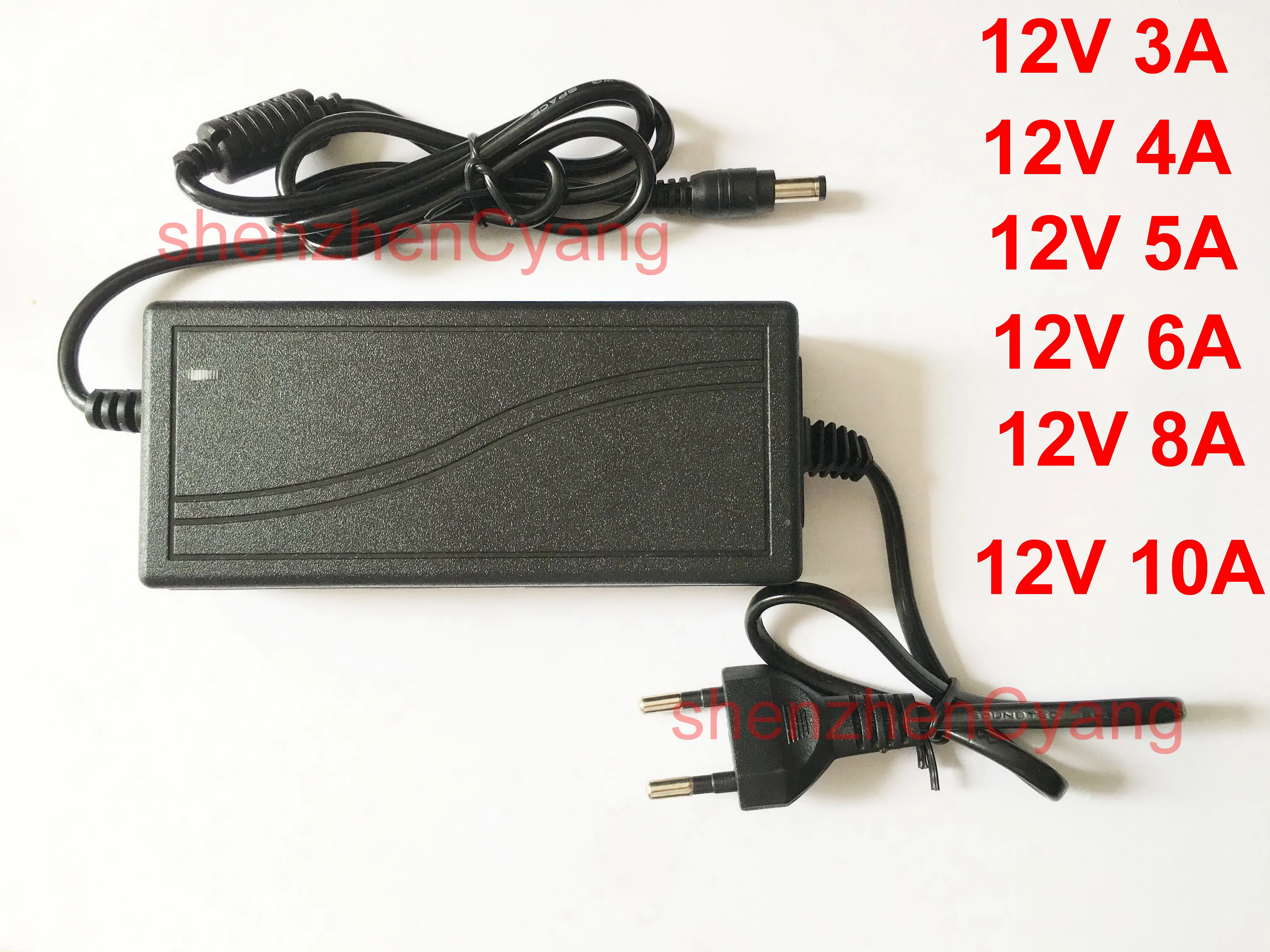 Adaptateur d'alimentation 100V-240V DC 12 V 3A 4A 5A 6A 7A 8A 10A,  transformateur d'éclairage pour bande LED CCTV - AliExpress