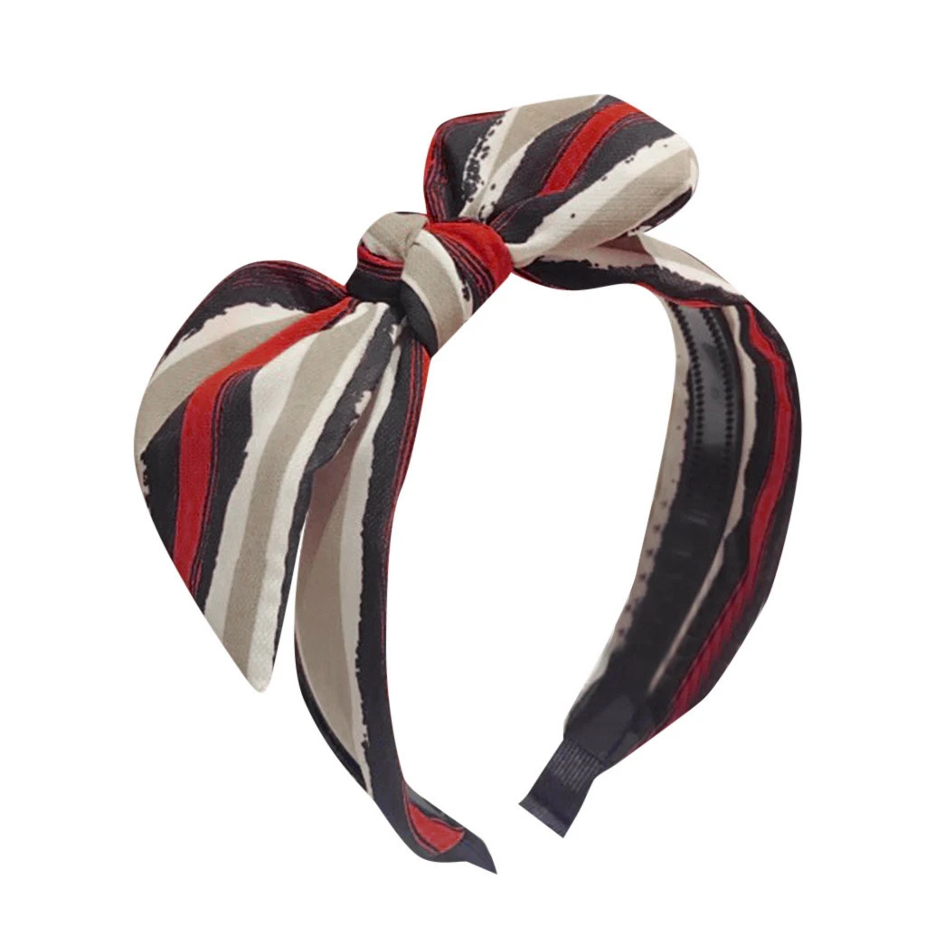 Модный женский обруч для волос девочек украшение тканевый бантик головной убор