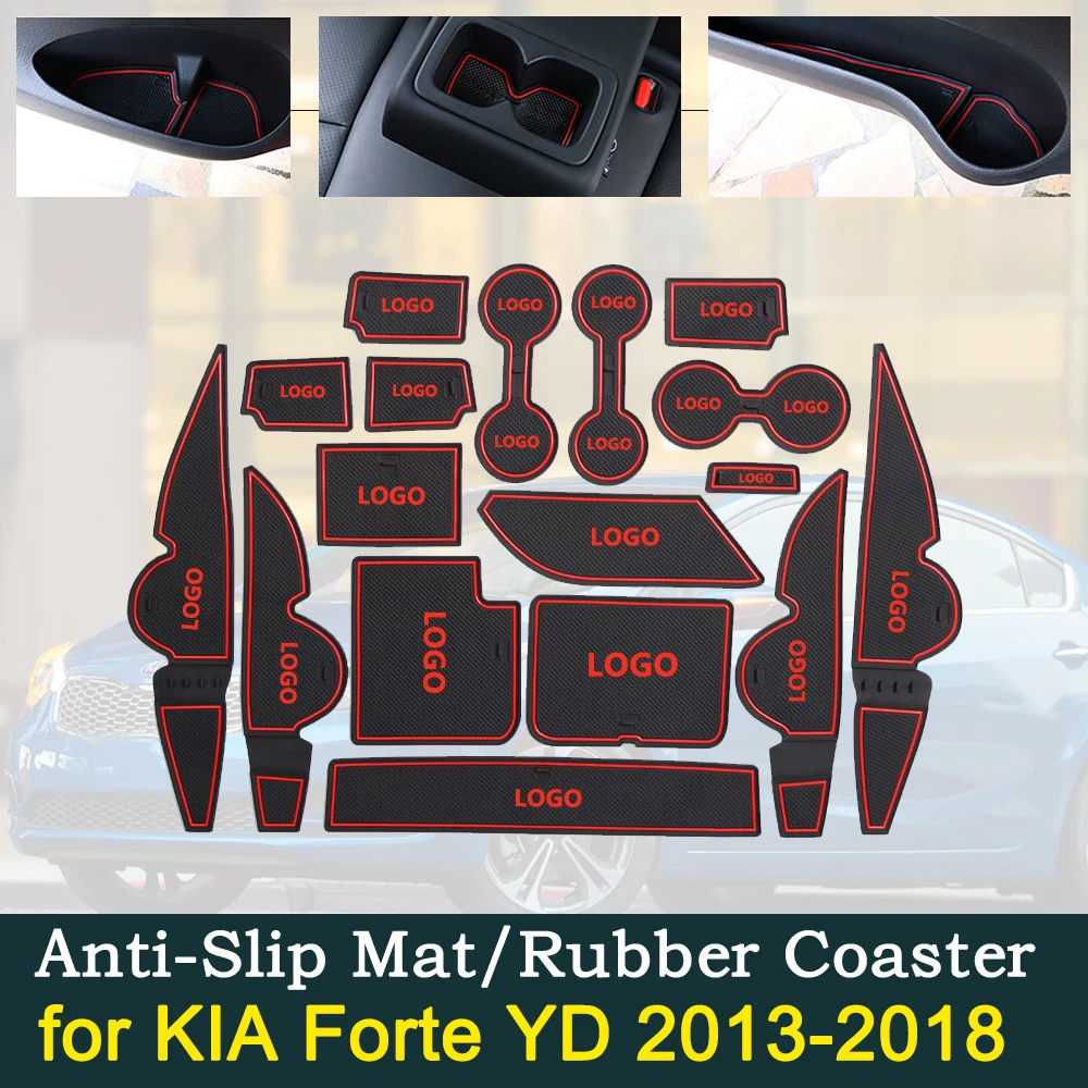 Противоскользящий резиновый напольный коврик для KIA Forte K3 Cerato YD 2013 ~ 2018 2014 2015