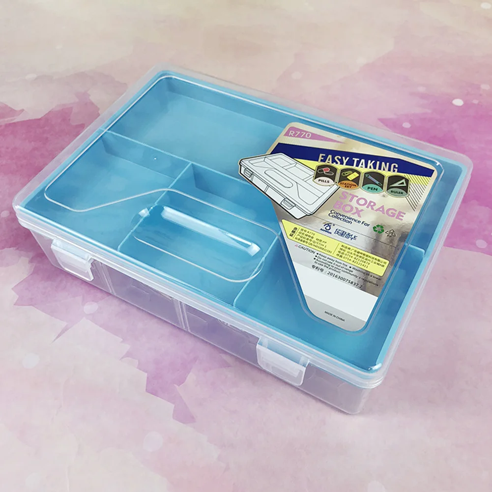 

School Sketch Tool Stationery Storage Pencil Box Case Transparent Art Pen Large Capacity Double Layer Student Office Supplies