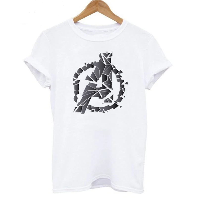 LUSLOS Kawaii Футболка женская мини футболка короткий рукав повседневные белые футболки Топы Футболка "Марвел" супергерой футболки женская одежда - Цвет: XWT2154