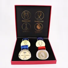 Exquisite 2019 Premier Football Medal Souvenirs 2014 2018 World Cup Replica Medals 2016 2020 European Cup Medals Fans Collection