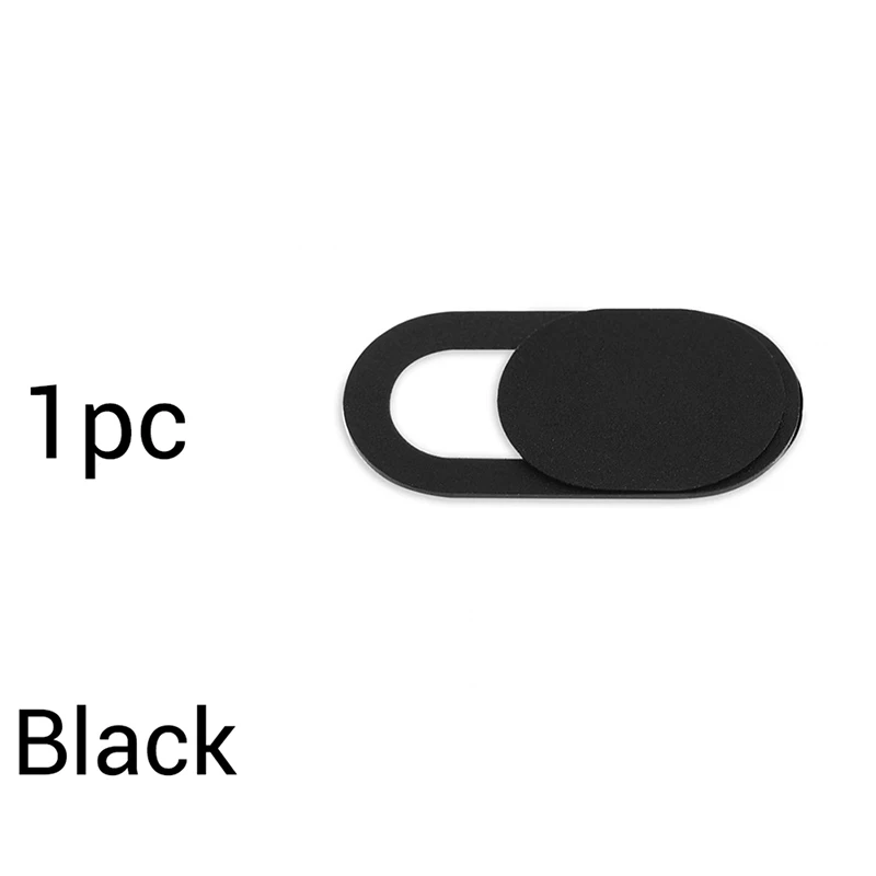 black 1pc Крышка веб-камеры пластиковая Универсальная крышка камеры для веб-ноутбука iPhone ПК ноутбука Наклейка - Цвет: black 1pc