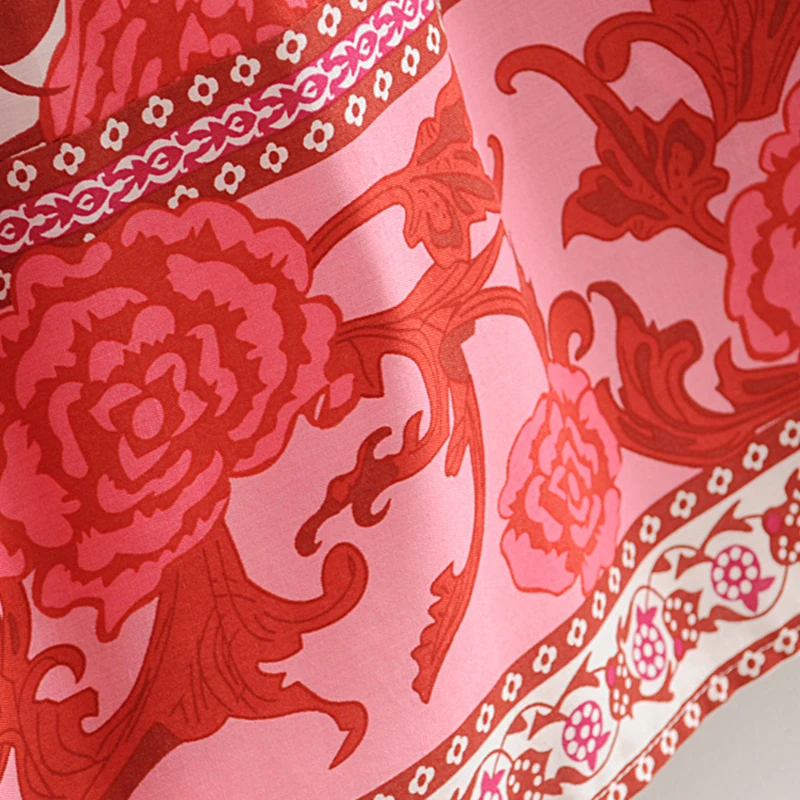Элегантное летнее платье с v-образным вырезом года для женщин, длинное платье с высокой талией с коротким рукавом и поясом, Повседневное платье с цветочным рисунком