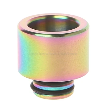 

510 Stainless Steel Rainbow Electronic Cigarette Mouthpiece Drip Tip For TFV8 S11 19 Dropship