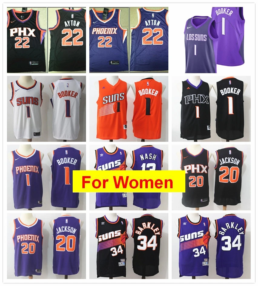 Phoenix Deandre Ayton Josh Jackson DEWIN Booker Steve Nash Charles Barkley женские баскетбольные майки