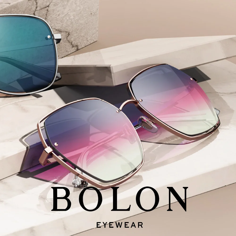 BOLON occhiali da sole oversize polarizzati a colori sfumati per donna  UV400 occhiali da sole stile maschile grigio nero rosa donna BL7055 -  AliExpress Apparel Accessories
