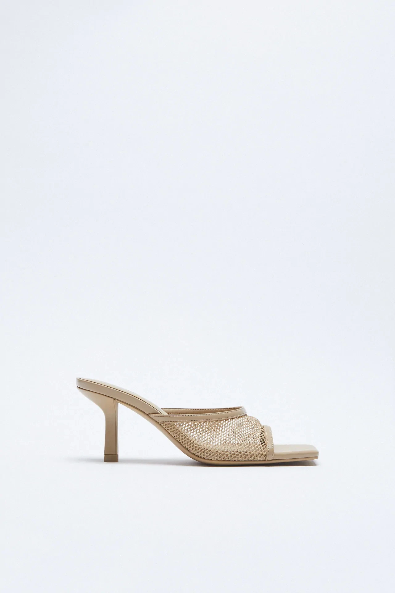 LMCAVASUN HIGH HEEL MESH SANDALS BLACK MID-HEEL SANDALS. UPPER. LINED HEEL. SQUARE TOE | Обувь