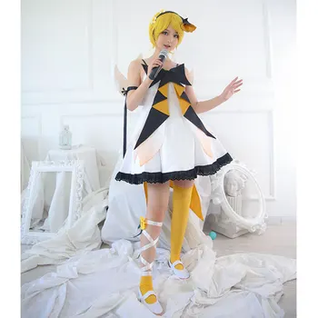

Vocaloid Kagamine Rin Cosplay Costume Anime Couple Confidante Uniform For Children Educational Toys Birthday Gift - XL L M S XS