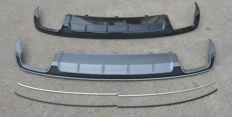 For Audi A6 S6 Body kit spoiler- For Audi A6 SLINE ABS Rear lip rear spoiler front Bumper Diffuser Bumpers Protector
