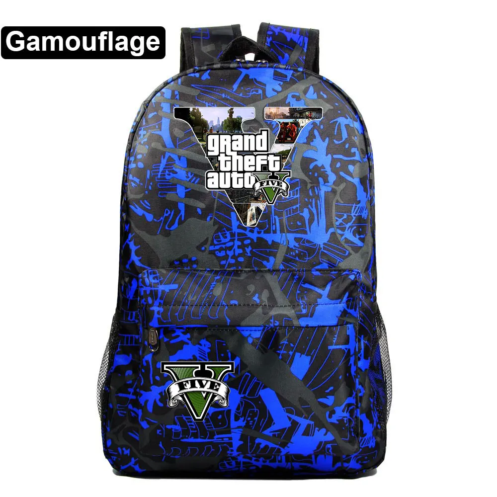 Модные популярные игры GTA5 Grand Theft Auto V для маленьких мальчиков и девочек книжный школьный рюкзак Для женщин пакет школьная сумка для подростков Для мужчин студенческий рюкзак
