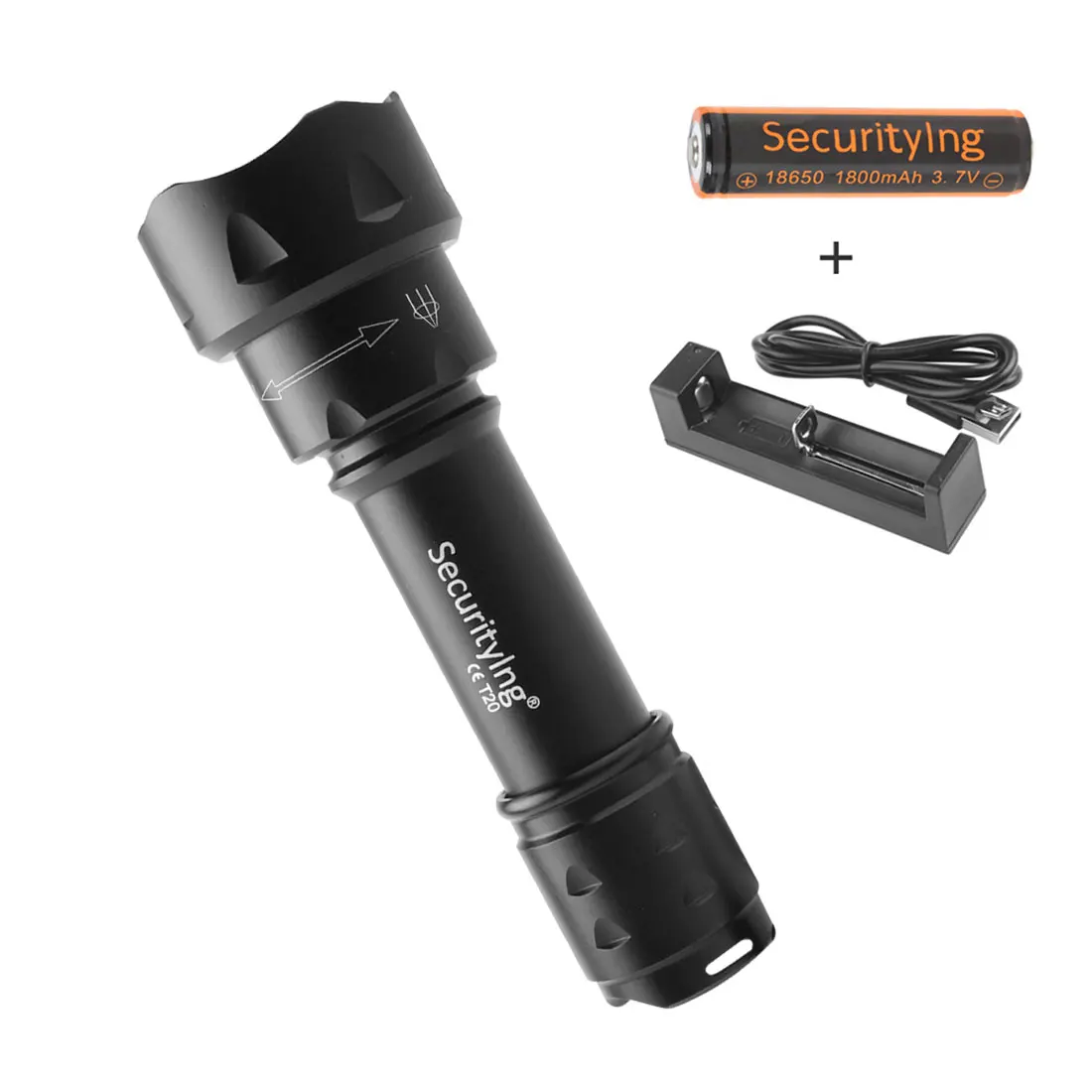 SecurityIng Infrared IR 850nm Night Vision LED Flashlight Torch 38mm