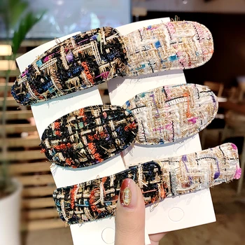 

New Women Elegant Colorful Geometric Hairpins Sweet Hair Clips Barrettes Hair Ornament Headband Fashion Hair Accessories