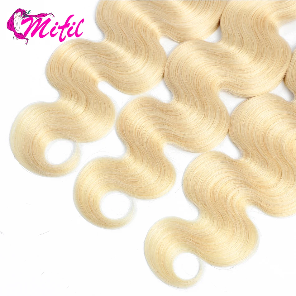 Mifil 613 окрашенные светлые волосы объемные волнистые пучки 1 шт. бразильские человеческие волосы плетение 10-26 дюймов remy наращивание волос