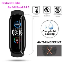 Гидрогелевая Защитная пленка для Mi Band 5 4 3, защитная пленка, Защитная пленка для Xiaomi Band 4/5/3, не закаленное стекло