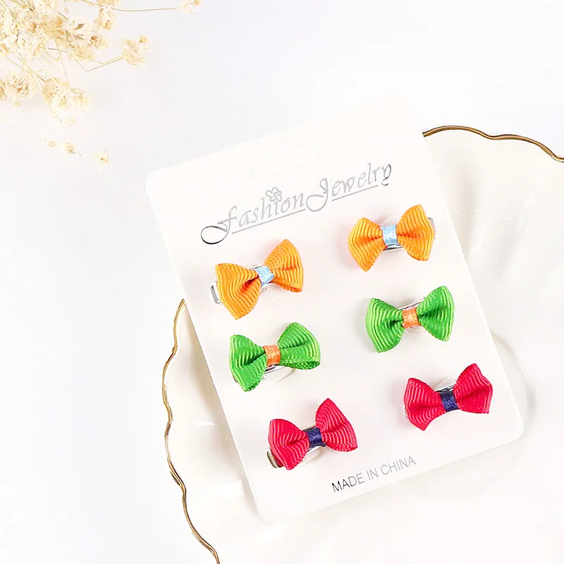 Новые горячие продажи 6 шт./лот заколки для волос бабочка шифоновый головной убор