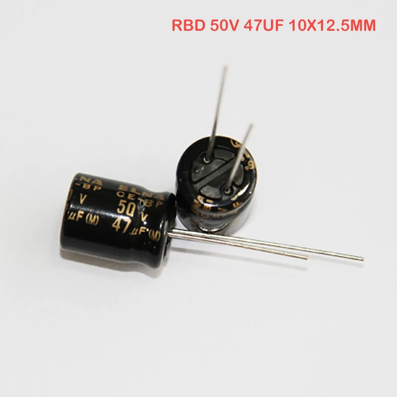 Diymore 10ppcs 10*12 5 мм с алюминиевой крышкой 50В 47μF оригинал ELNA аудио конденсатор