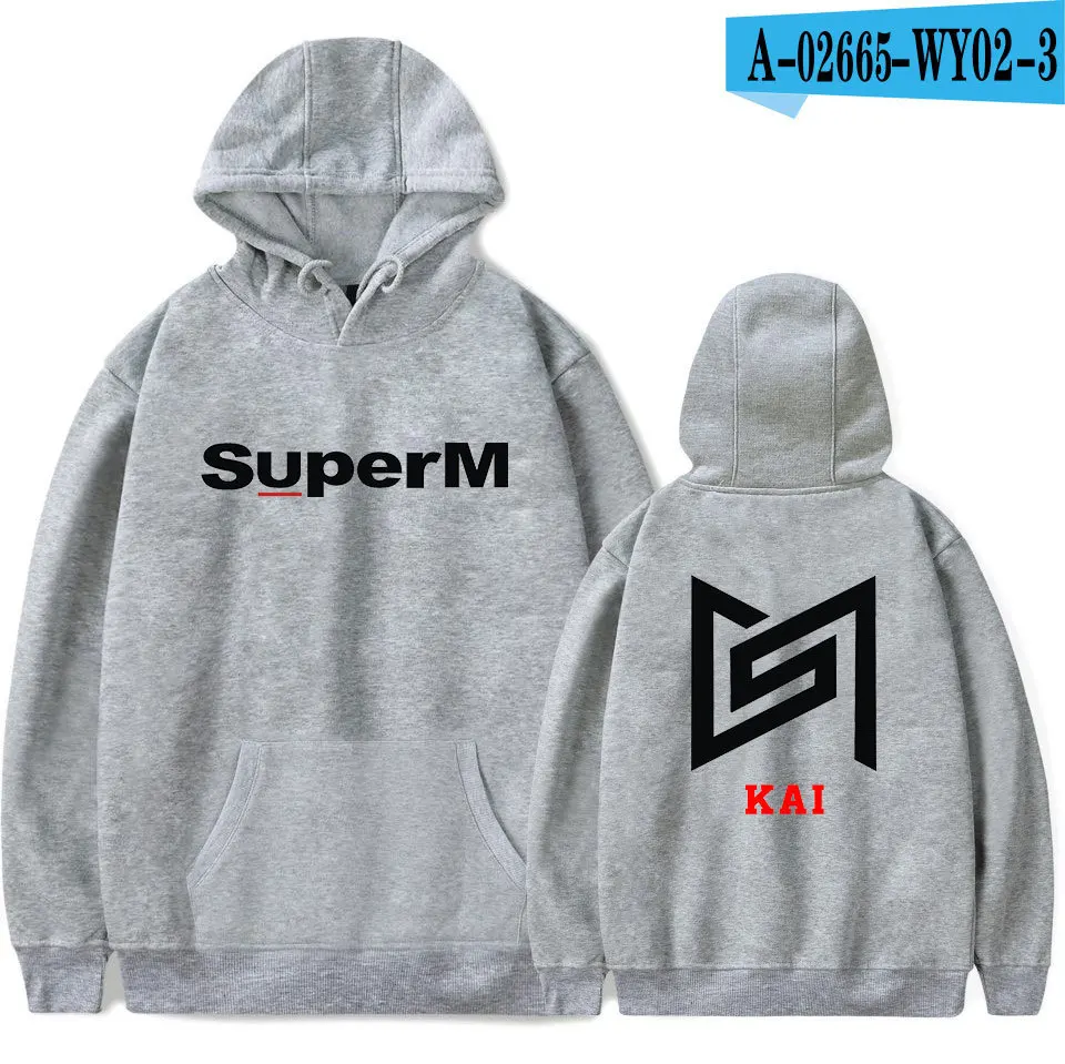 KPOP SuperM TAEMIN женские/мужские корейские толстовки с капюшоном, модная флисовая куртка с капюшоном и длинным рукавом, мужской спортивный костюм, одежда для группы - Цвет: 023