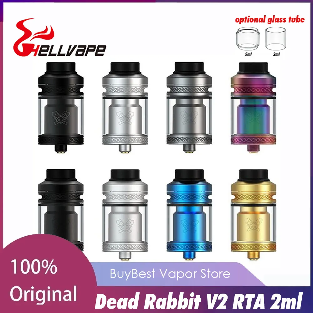 Оригинальный атомайзер Hellvape Dead Rabbit V2 RTA емкостью 2 мл и с одной/двойной катушкой