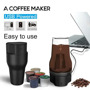 

Hot 550ml Portable USB Electric Coffee Machine Quick Brewing Pot Kettle with Filter