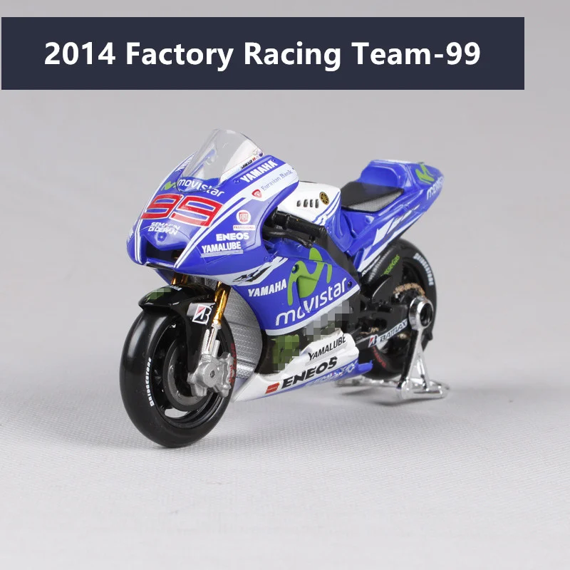 Maisto 1:18 Yamaha Champion 46Team Racing Silvardo оригинальная Авторизованная модель мотоцикла из сплава - Цвет: 2014-99