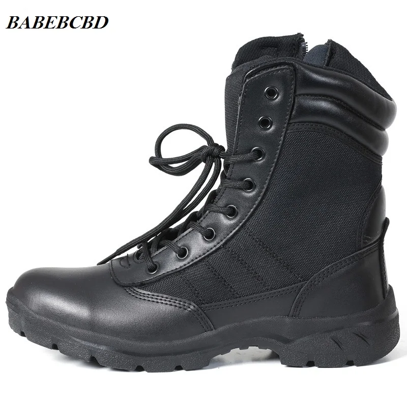 

Babebcbd Hight-top Autumn Zipper 07 Combat That Special Forces Combat Tactical Boots Big Dumb Combat Breathable Hiking shoes