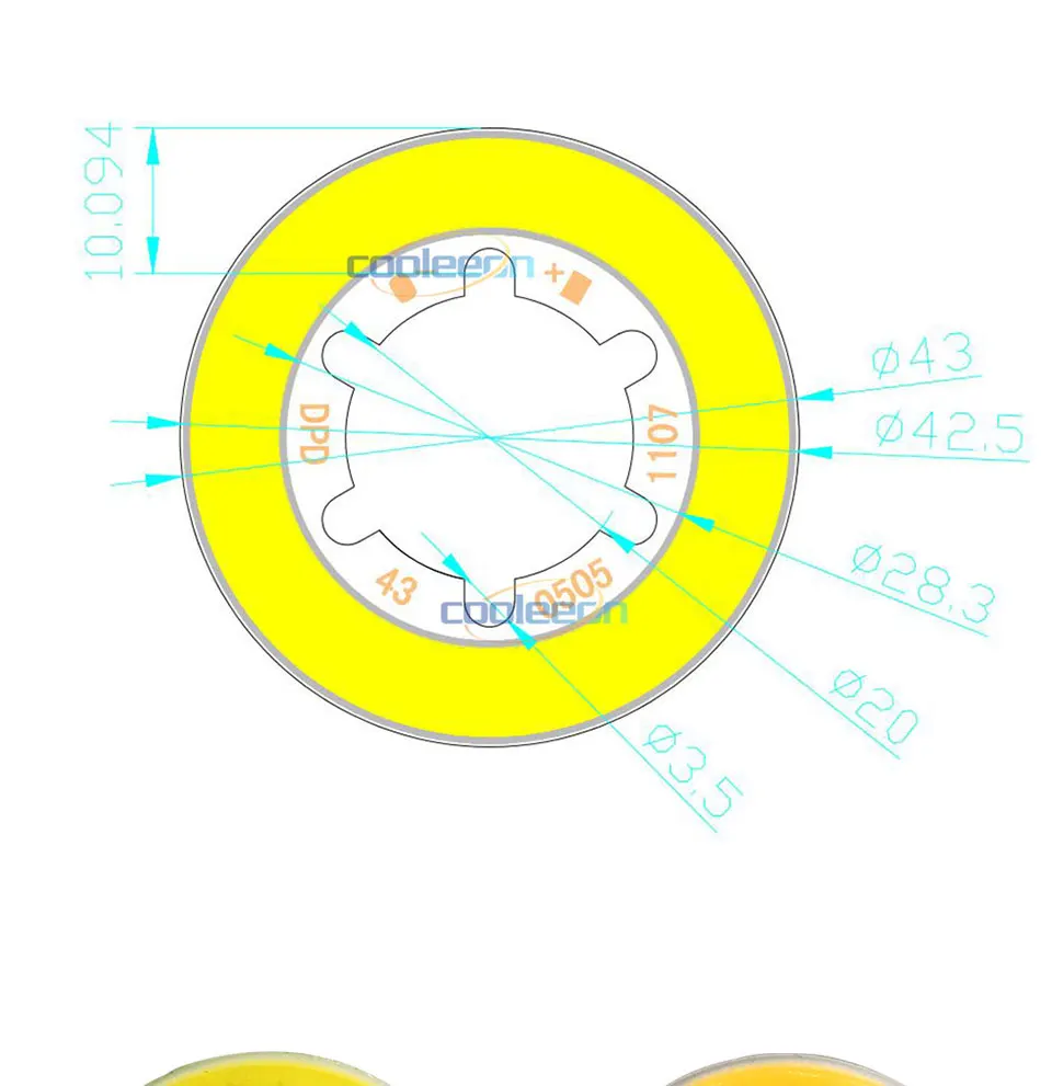 43mm Diamter Round Ring Shape COB LED Light Bulb Chip On Board Natural Warm White Emitting Color 5W 15V LED Lamp Bulbs for DIY (1)