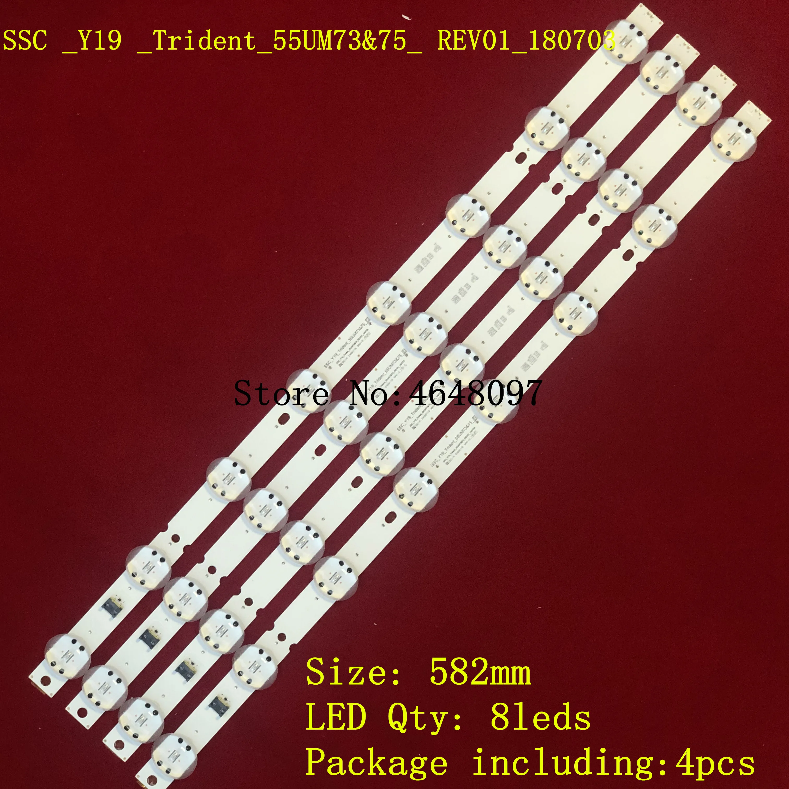 

LED backlight strip 8 lamp for LG 55''TV SSC Y19 Trident 55um73&75 REV01 180703 EAV64592001 55UM7300AUE 55UM7510PLA 55UM7660PLA