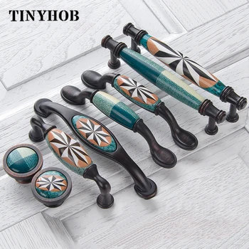 

Ceramic Door Handles European Antique Furniture Handles Drawer Pulls Kitchen Cabinet Knobs and Handles