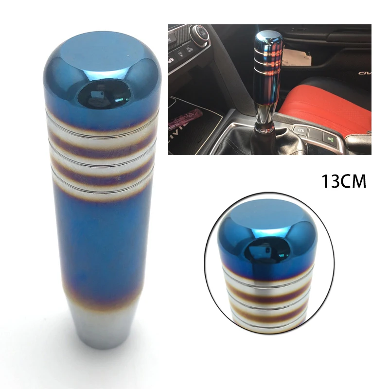 13cm Racing Shift Knob Aluminum Alloy Gearshift Lever Auto Tuning Head Universal Grilled Blue Manual Gear shift | Автомобили и