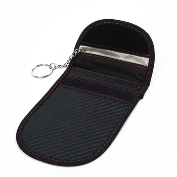 

Pouch RFID Car Key Cover Bag Carbon Fiber Black LTE Protection Anti-theft
