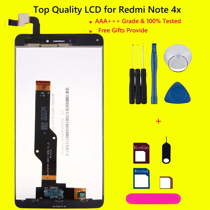 Новый экран для Xiaomi Redmi Note 4X Глобальный ЖК дисплей сенсорный Замена 4x 5 ''без
