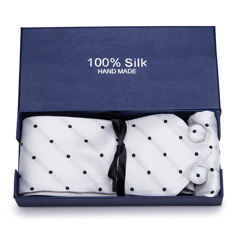 

Fashion Men 7.5 cm 100% Silk Neckties Gravata Jacquard Business Gift Box Packing Wedding Formal Dress Accessories Neckties
