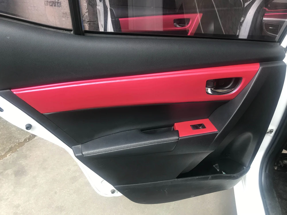 Для Защитные чехлы для сидений, сшитые специально для Toyota Corolla- внутренний центральный Управление Панель дверные ручки 3D/5 мм Углеродистой волокно наклейки стайлинга автомобилей аксессуары