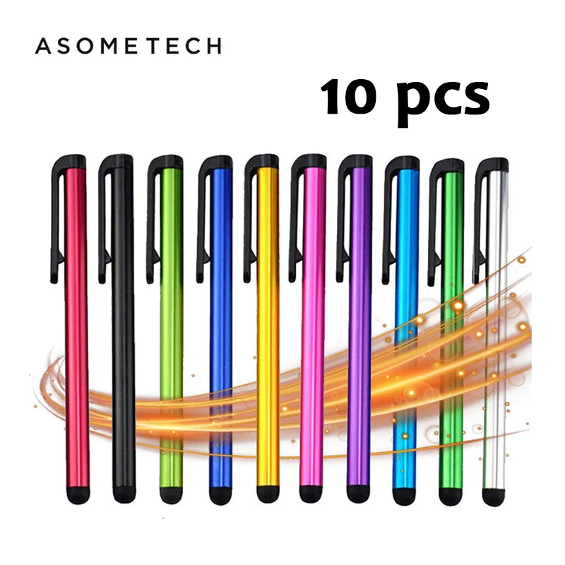 10 unids/lote capacitiva pantalla táctil Stylus Pen para IPad aire Mini para Samsung xiaomi iphone Universal Tablet PC teléfono inteligente lápiz