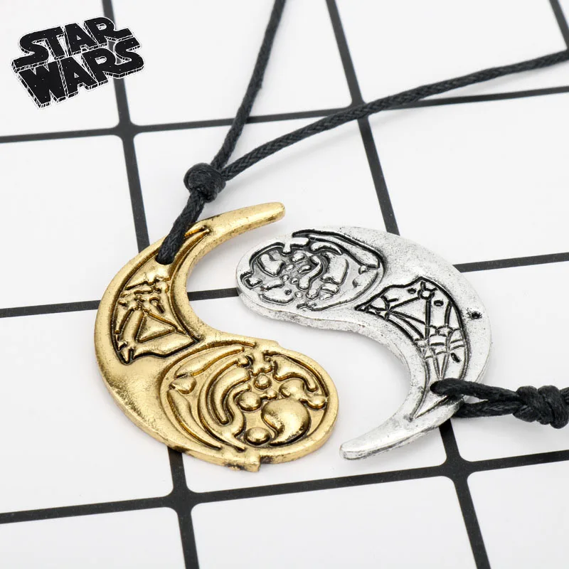 Звездные войны: The Rise of Skywalker Rose Tico, ожерелье для косплея, Рождественский металлический амулет с подвеской в виде Луны, ожерелье, реквизит