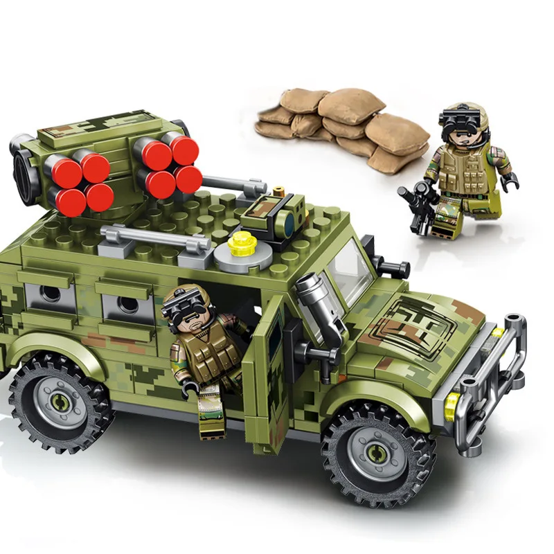 Sembo Assault Vehicle Missile Launcher 269pcs Military Model DIY Mini Building Blocks Assembly Brick Toys for Children Gift | Игрушки и