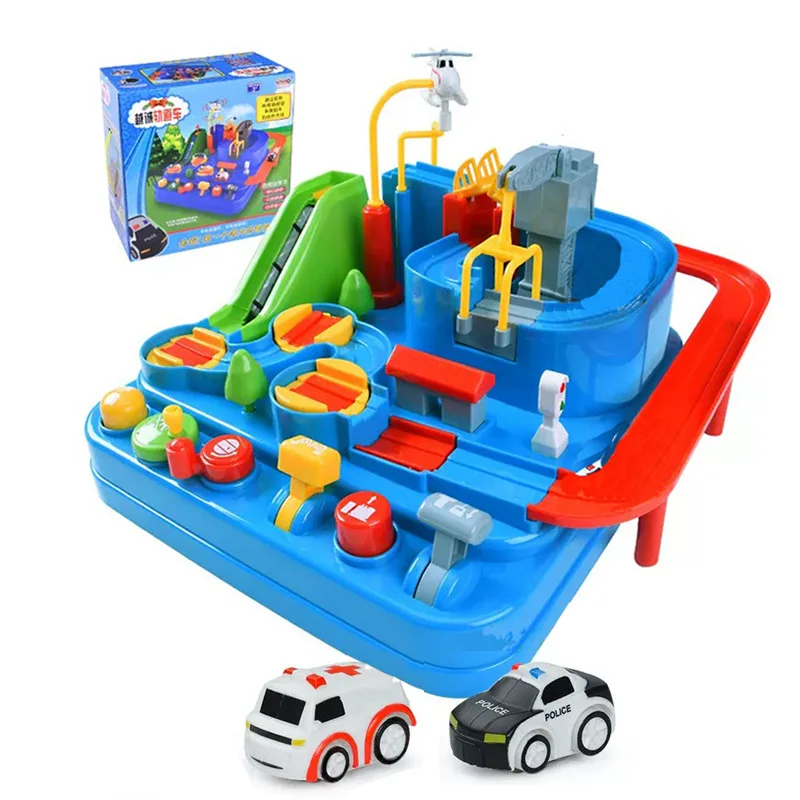 

More Cheng Car Checkpoints Adventure CHILDREN'S Train Camera Track Toy Parking Lot Car Building Early Childhood Educational