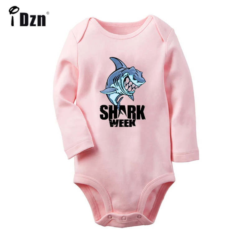 YbBaby2214PC Боди для новорожденных с рисунком акулы из мультфильма «я пережила эту неделю», боди с длинными рукавами для малышей, комбинезон, хлопковая одежда, подарок - Цвет: YbBaby2214PC