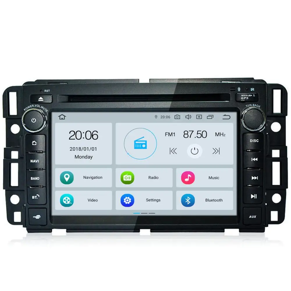 Top COIKA 7" Android 9.0 System 4G+64G RAM Car Radio Receiver For Buick Enclave Lucerne GMC Yukon GPS Navi Stereo DVR SWC BT 4