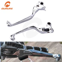 OUMURS мотоциклетные Рычаги сцепления тормозной рычаг череп руль для Harley Sportster XL883 1200 Softail Dyna Road King Touring