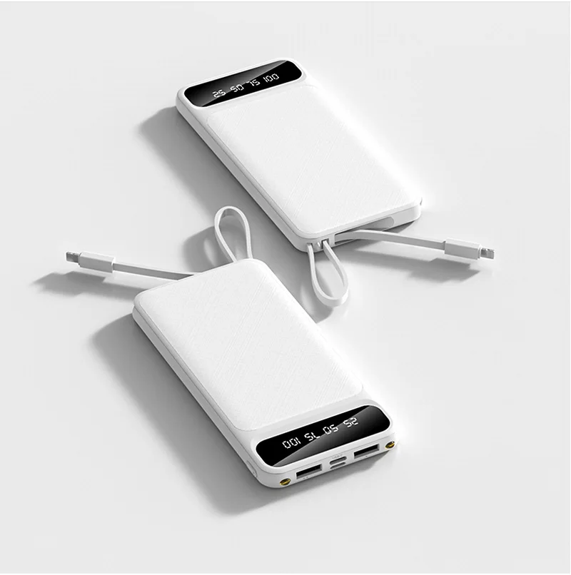 10000mAh Power Bank Portable Charging External Battery Power Bank Dual Usb Fast Charge Small Charging Treasure For Xiaomi - Color: 1