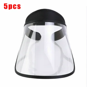 

5pc Face Shield Protection Screen Clear PVC Visor Windproof Anti-Fog Anti-Splash Shield Safety Glasses