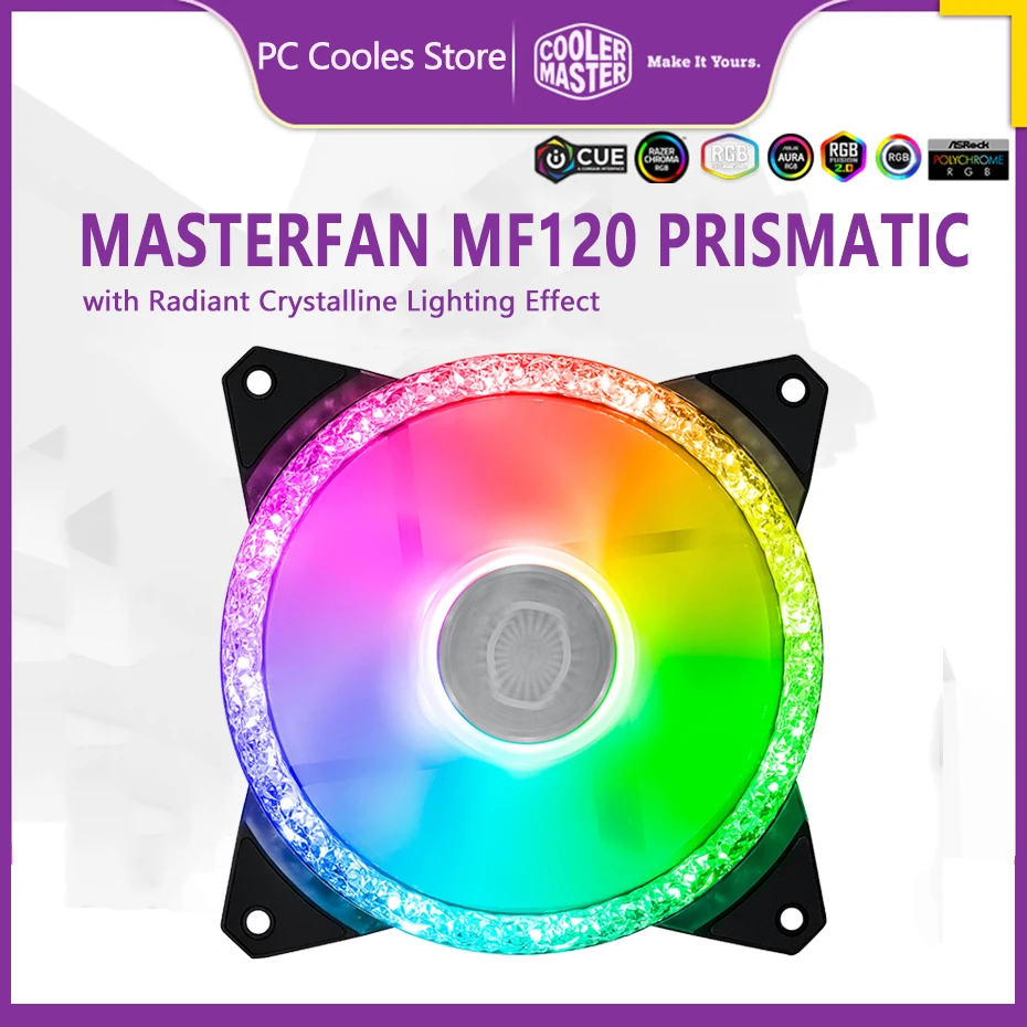 CoolerMaster MASTERFAN MF120 призматический 120 мм ARGB бесшумный чехол для компьютера