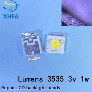 

LED Backlight 500 pcs 1W 3V 3535 3537 Cool white LCD Backlight for TV TV Application A127CECEBUP8 Style-3 LUMENS